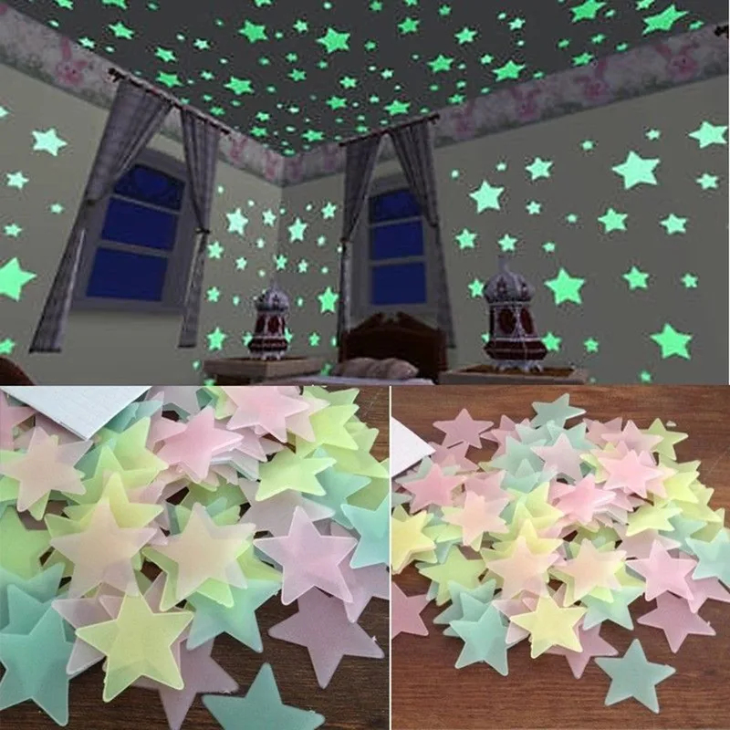 100pcs Fluorescent Glow in the - Baby Nursery Wall Decals avis et prix