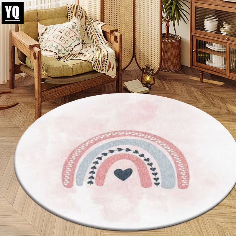 Pink Polka Dot Heart Rainbow R - Soft Rug Nursery avis et prix