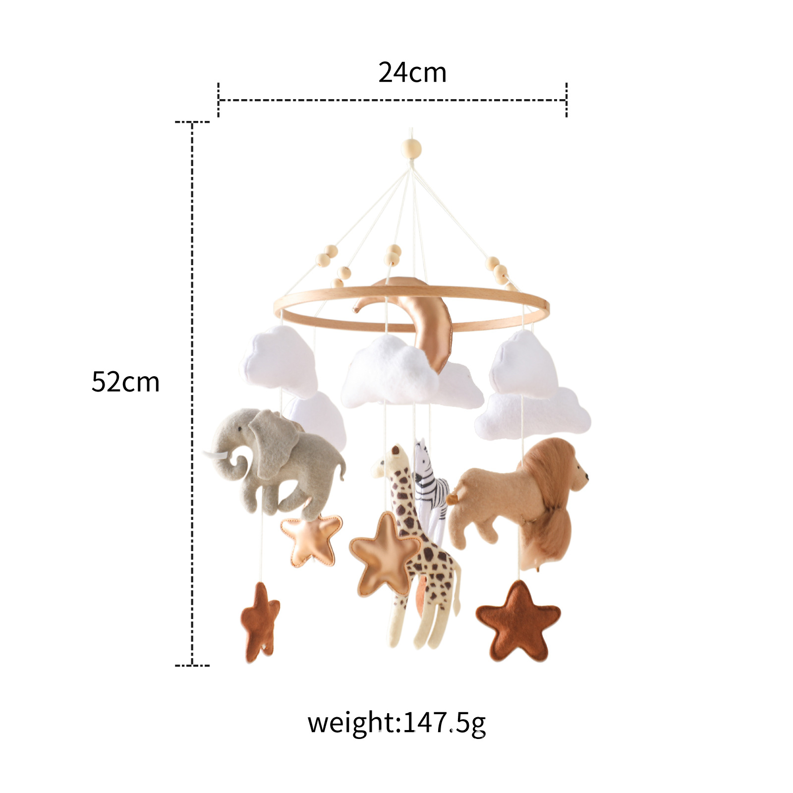 Hot Sale Nordic Handmade Felt  - Baby Nursery Mobile avis et prix