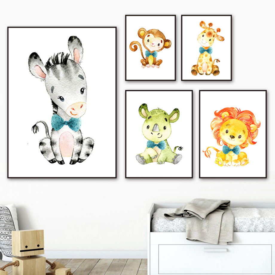 Wall Art Canvas Painting Carto - Baby Nursery Mirror avis et prix