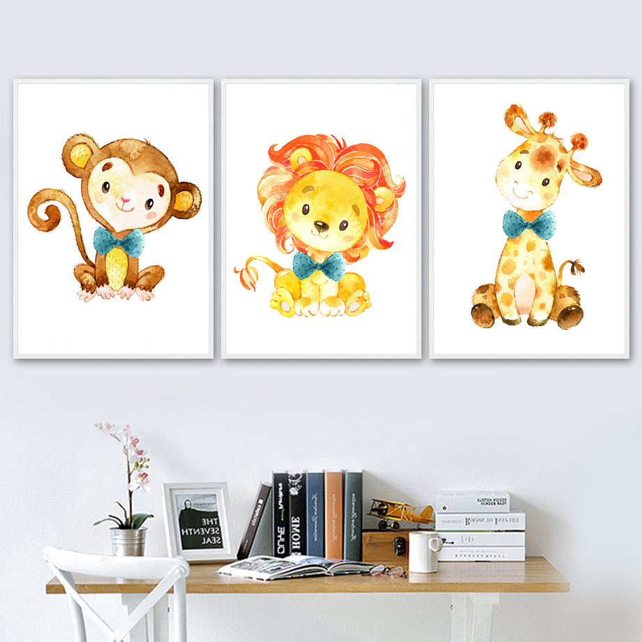 Wall Art Canvas Painting Carto - Baby Nursery Mirror avis et prix