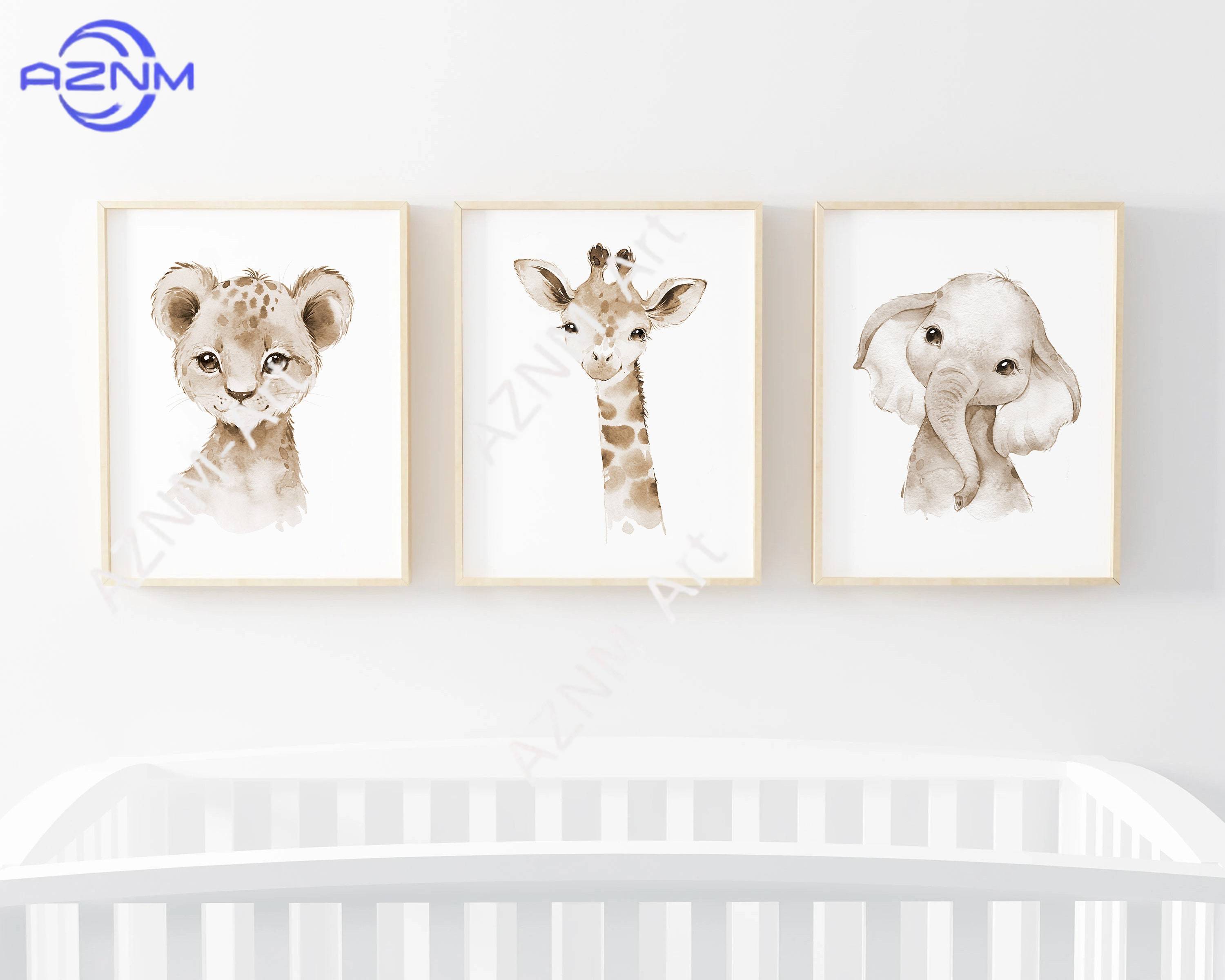 1PC/3PCS Nursery Animals Wall  - Baby Nursery Gender Neutral avis et prix