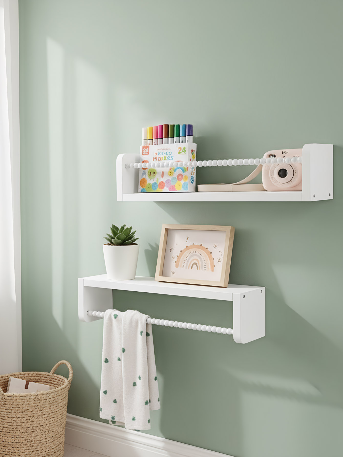 Wood Nursery Book Shelves, 15. - Baby Nursery Floating Shelves avis et prix
