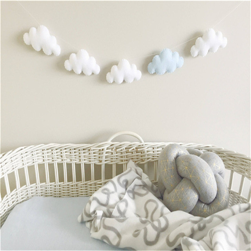 Nordic Felt Cloud Garlands Str - Baby Nursery Fabric avis et prix