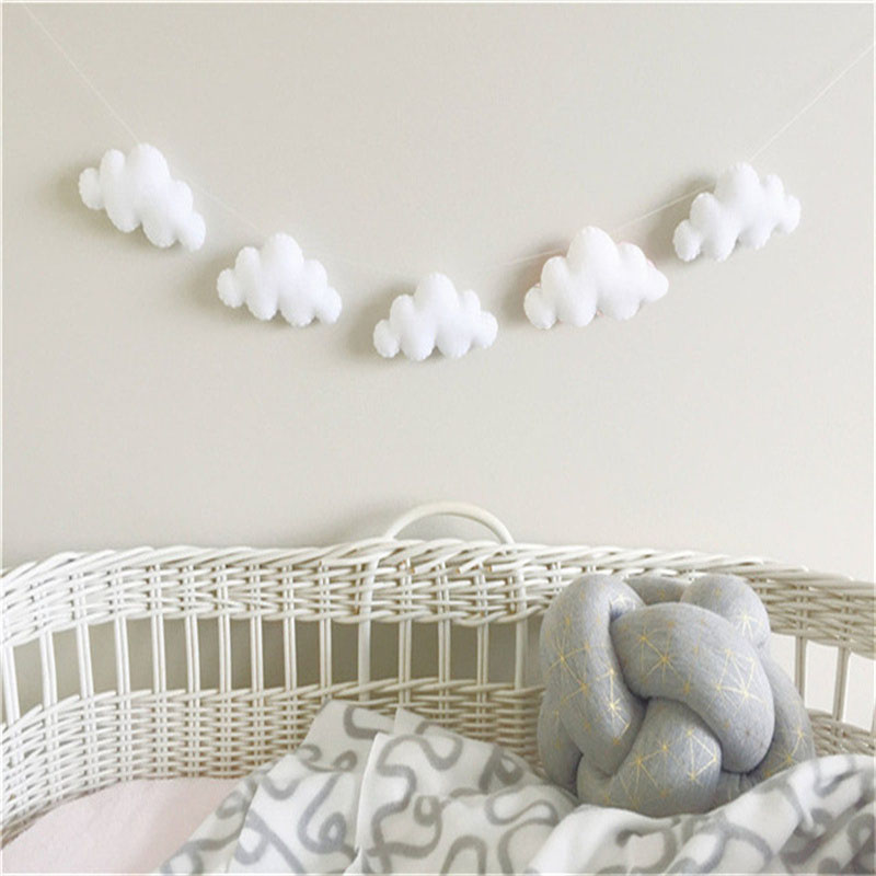 Nordic Felt Cloud Garlands Str - Baby Nursery Fabric avis et prix