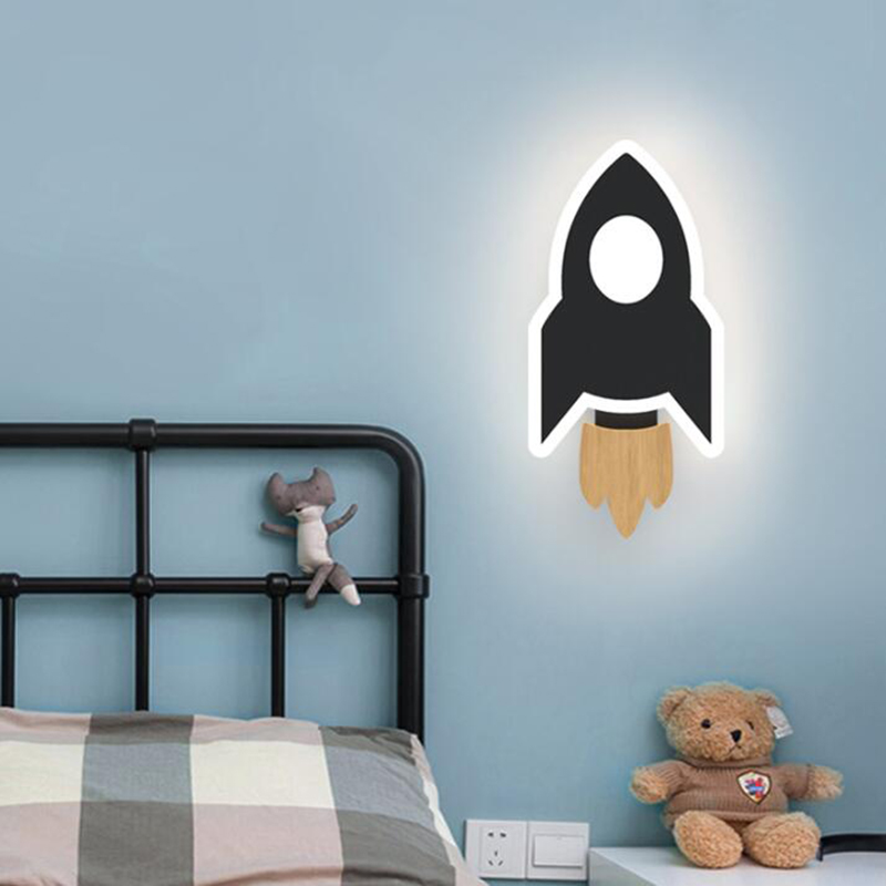 Cartoon LED Rocket Wall Lamp M - Baby Nursery Light avis et prix