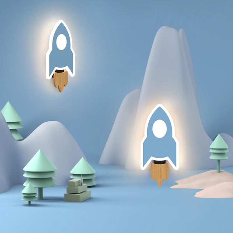 Cartoon LED Rocket Wall Lamp M - Baby Nursery Light avis et prix